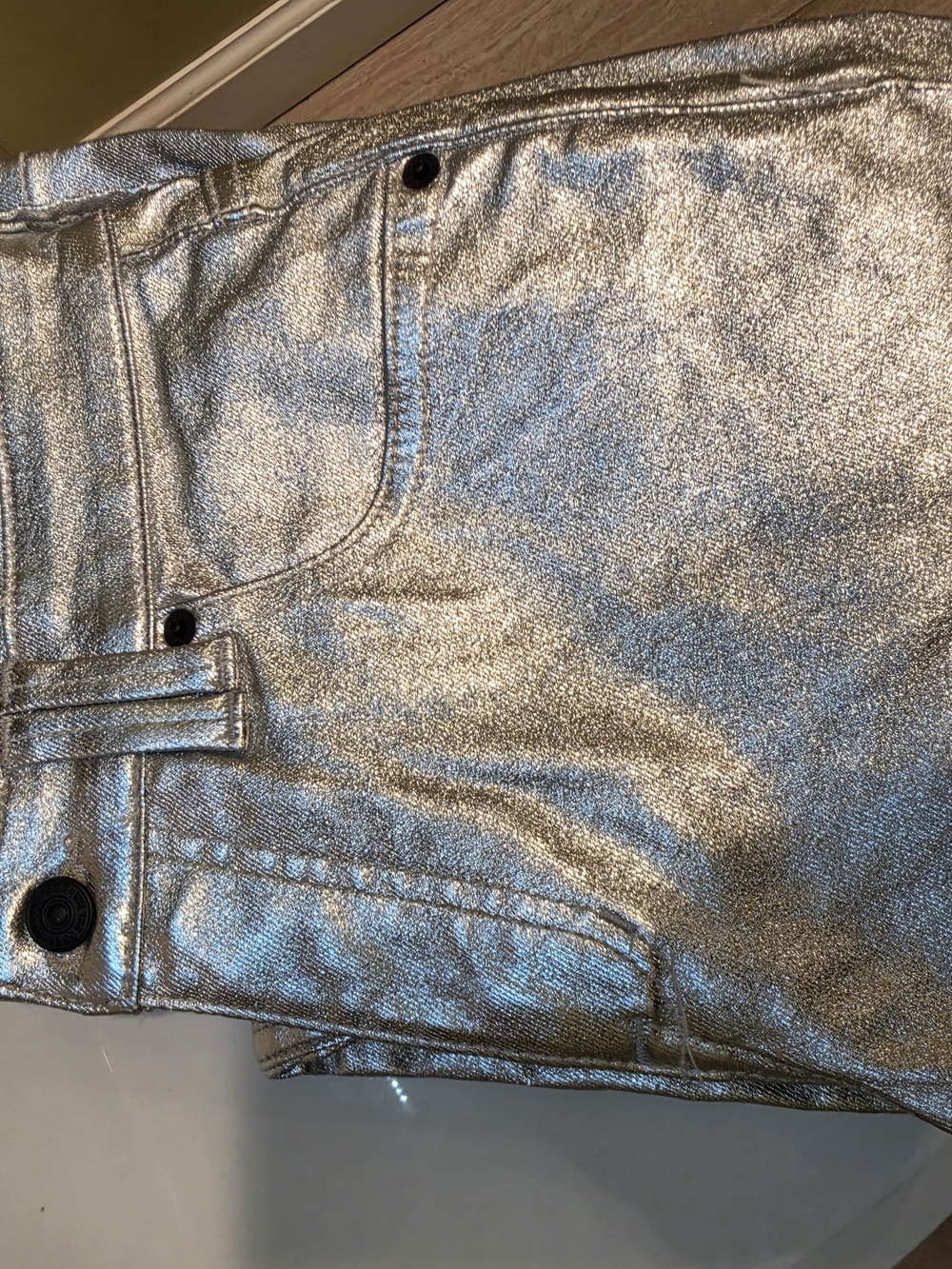 Free People We The Free Oracle Metallic Pants Divine Size 27 - Picture 5 of 5
